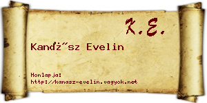 Kanász Evelin névjegykártya