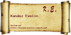 Kanász Evelin névjegykártya
