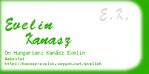 evelin kanasz business card
