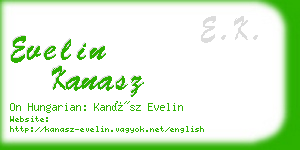 evelin kanasz business card